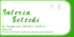 valeria belteki business card